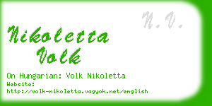 nikoletta volk business card